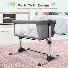Load image into Gallery viewer, Gymax Baby joy Portable Baby Bed Side Sleeper Infant Travel Bassinet Crib W/Carrying Bag Grey