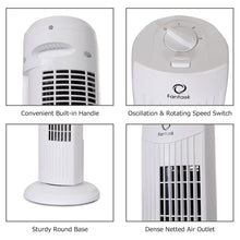 Load image into Gallery viewer, Gymax Fantask 35W 28'' Oscillating Tower Fan 3 Wind Speed Quiet Bladeless Cooling Room