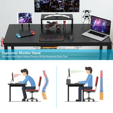 Load image into Gallery viewer, Gymax 55 inch Gaming Desk Racing Style Computer Desk with Cup Holder & Headphone Hook