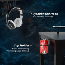 Load image into Gallery viewer, Gymax 55 inch Gaming Desk Racing Style Computer Desk with Cup Holder & Headphone Hook