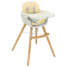 Load image into Gallery viewer, Gymax Baby joy Wooden High Chair Baby Toddler 3 in 1 Convertible Highchair w/ Cushion White