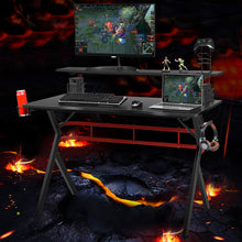 Load image into Gallery viewer, Gymax Gaming Computer Desk w/ Monitor Shelf & Storage for Controller Headphone Speaker
