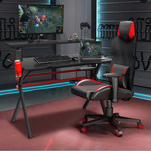 Load image into Gallery viewer, Gymax Gaming Computer Desk w/ Monitor Shelf & Storage for Controller Headphone Speaker