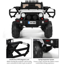 Load image into Gallery viewer, Gymax 12V Kids Ride On Truck Car w/Bluetooth Remote Control MP3 Music LED Lights White