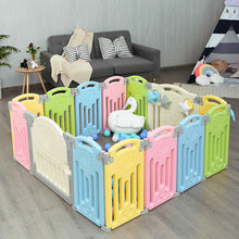 Load image into Gallery viewer, Gymax 14 Panel Foldable Baby Playpen Kids Activity Center Safety Play Yard w/Lock Door