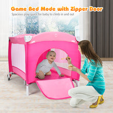 Load image into Gallery viewer, Gymax Foldable Baby Crib Playpen Travel Infant Bassinet Bed Mosquito Net Music w Bag