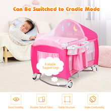 Load image into Gallery viewer, Gymax Foldable Baby Crib Playpen Travel Infant Bassinet Bed Mosquito Net Music w Bag