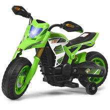 Load image into Gallery viewer, Gymax 6V Electric Kids Ride-On Motorcycle Battery Powered Bike w/Training Wheels Green