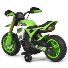 Load image into Gallery viewer, Gymax 6V Electric Kids Ride-On Motorcycle Battery Powered Bike w/Training Wheels Green