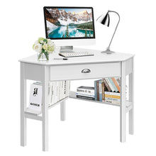 Load image into Gallery viewer, Gymax Corner Computer Desk Laptop Writing Table Wood Workstation Home Office Furniture White