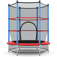 Load image into Gallery viewer, Gymax Youth Jumping Round Trampoline 55'' Exercise W/ Safety Pad Enclosure Combo Kids