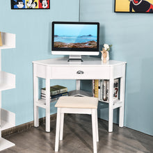 Load image into Gallery viewer, Gymax Corner Computer Desk Laptop Writing Table Wood Workstation Home Office Furniture White