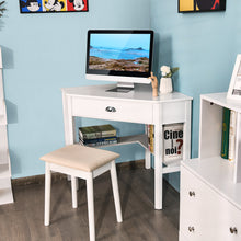 Load image into Gallery viewer, Gymax Corner Computer Desk Laptop Writing Table Wood Workstation Home Office Furniture White