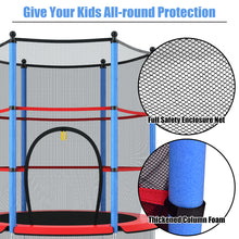 Load image into Gallery viewer, Gymax Youth Jumping Round Trampoline 55'' Exercise W/ Safety Pad Enclosure Combo Kids