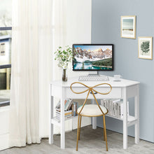 Load image into Gallery viewer, Gymax Corner Computer Desk Laptop Writing Table Wood Workstation Home Office Furniture White