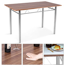 Load image into Gallery viewer, Gymax 5 Piece Dining Table Set Wood Metal Kitchen Breakfast Furniture w/4 Chair Walnut