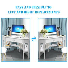 Load image into Gallery viewer, Gymax Corner Computer Desk Laptop Writing Table Wood Workstation Home Office Furniture White