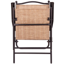 Load image into Gallery viewer, Gymax Set of 2 Patio Folding Sling Back Chairs Camping Deck Garden Beach Yellow