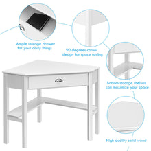 Load image into Gallery viewer, Gymax Corner Computer Desk Laptop Writing Table Wood Workstation Home Office Furniture White