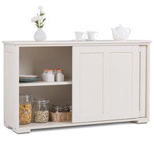 Load image into Gallery viewer, Gymax Kitchen Storage Cabinet Sideboard Buffet Cupboard Wood Sliding Door Pantry