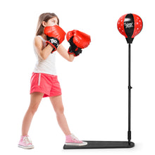 Load image into Gallery viewer, Gymax Kids Punching Bag w/Adjustable Stand Boxing Gloves Boxing Set