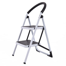 Load image into Gallery viewer, Gymax 2 Step Ladder Folding Stool Heavy Duty 330Lbs Capacity Industrial Lightweight