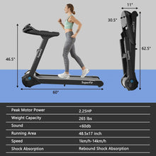 Load image into Gallery viewer, Gymax 2.25HP Folding Treadmill Running Machine LED Touch Display