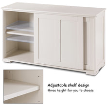 Load image into Gallery viewer, Gymax Kitchen Storage Cabinet Sideboard Buffet Cupboard Wood Sliding Door Pantry