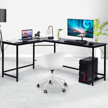 Load image into Gallery viewer, Gymax L-Shaped Computer Desk Corner Workstation Study Gaming Table Home Office-Black