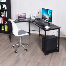 Load image into Gallery viewer, Gymax L-Shaped Computer Desk Corner Workstation Study Gaming Table Home Office-Black