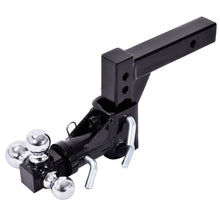 Load image into Gallery viewer, Gymax Triple Ball Swivel Adjustable Drop Turn Trailer Tow Hitch Mount For 2'' Receiver