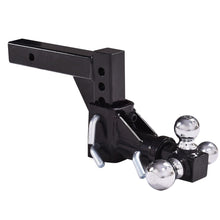 Load image into Gallery viewer, Gymax Triple Ball Swivel Adjustable Drop Turn Trailer Tow Hitch Mount For 2'' Receiver
