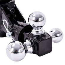 Load image into Gallery viewer, Gymax Triple Ball Swivel Adjustable Drop Turn Trailer Tow Hitch Mount For 2'' Receiver