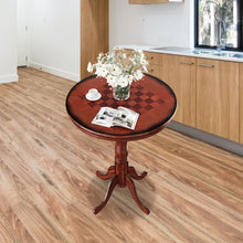 Load image into Gallery viewer, Gymax 42'' Pub Bar Round Table Chess Table Bistro Vintage W/Checker Top & Pedestal Base
