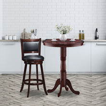 Load image into Gallery viewer, Gymax 42'' Pub Bar Round Table Chess Table Bistro Vintage W/Checker Top & Pedestal Base