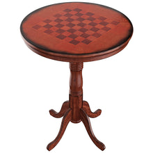 Load image into Gallery viewer, Gymax 42'' Pub Bar Round Table Chess Table Bistro Vintage W/Checker Top & Pedestal Base