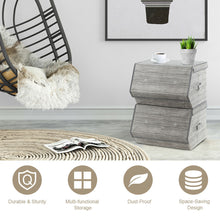 Load image into Gallery viewer, Gymax Set of 4 Large Stackable Bins Cubes W/Lids Storage Organizers