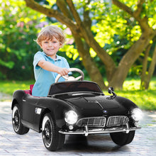 Load image into Gallery viewer, Gymax 12V Electric Kids Ride On Retro Car w/Music & Lights Black