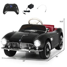 Load image into Gallery viewer, Gymax 12V Electric Kids Ride On Retro Car w/Music & Lights Black