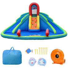 Load image into Gallery viewer, Gymax Inflatable Bounce House Dual Slide Climbing Wall Splash Pool w/ Blower