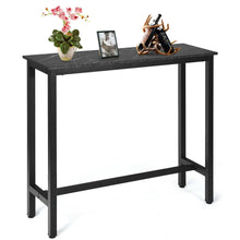 Load image into Gallery viewer, Gymax 47'' Pub Dining Table Industrial Bar Height Bistro Table w/ Faux Marble Top Black