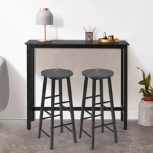 Load image into Gallery viewer, Gymax 47'' Pub Dining Table Industrial Bar Height Bistro Table w/ Faux Marble Top Black