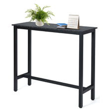 Load image into Gallery viewer, Gymax 47'' Pub Dining Table Industrial Bar Height Bistro Table w/ Faux Marble Top Black