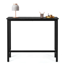 Load image into Gallery viewer, Gymax 47'' Pub Dining Table Industrial Bar Height Bistro Table w/ Faux Marble Top Black
