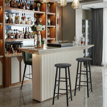 Load image into Gallery viewer, Gymax Set of 2 Pub Dining Height Bar Stool Bistro Table Chairs Faux Marble Top Black