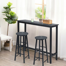 Load image into Gallery viewer, Gymax Set of 2 Pub Dining Height Bar Stool Bistro Table Chairs Faux Marble Top Black