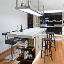 Load image into Gallery viewer, Gymax Set of 2 Pub Dining Height Bar Stool Bistro Table Chairs Faux Marble Top Black