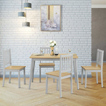 Load image into Gallery viewer, Gymax 5PCS Dining Table and 4 Chairs Set w/ Wooden Legs Home Kitchen Furniture