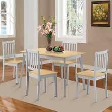 Load image into Gallery viewer, Gymax 5PCS Dining Table and 4 Chairs Set w/ Wooden Legs Home Kitchen Furniture