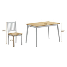 Load image into Gallery viewer, Gymax 5PCS Dining Table and 4 Chairs Set w/ Wooden Legs Home Kitchen Furniture